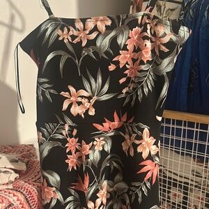 Divided Black and Pink Spaghetti Strap Sundress